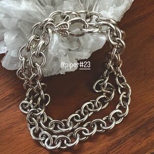 EUC Judith Ripka Sterling Silverr Smooth Rolo Link Chain Necklace 20”